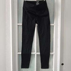 Lemon Black Lined Leggings Women’s Large NWOT
